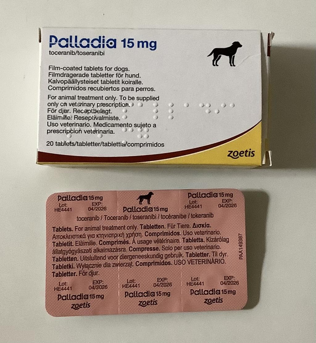 パラディア　Palladia 15 mg 犬用サプリ 20錠入　26年12月期限 パラディア Palladia 15 mg 犬用サプリ 20錠入 26年12月期限 パラディア