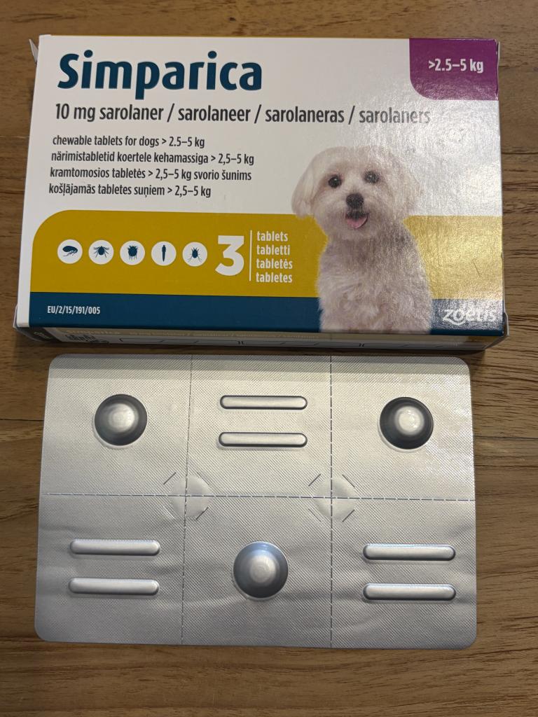 シンパリカ（犬用／2.5～5㎏）通販｜ノミ・ダニ駆除薬｜犬｜ペットのお